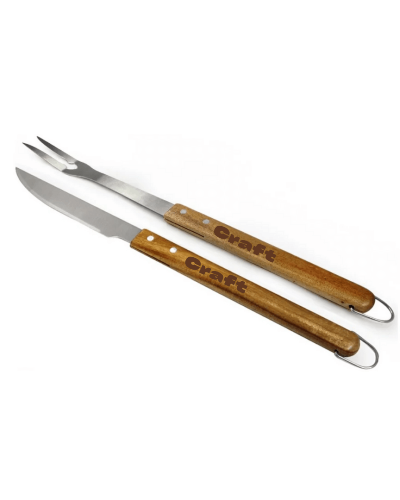 Cuchillo y tenedor para asado