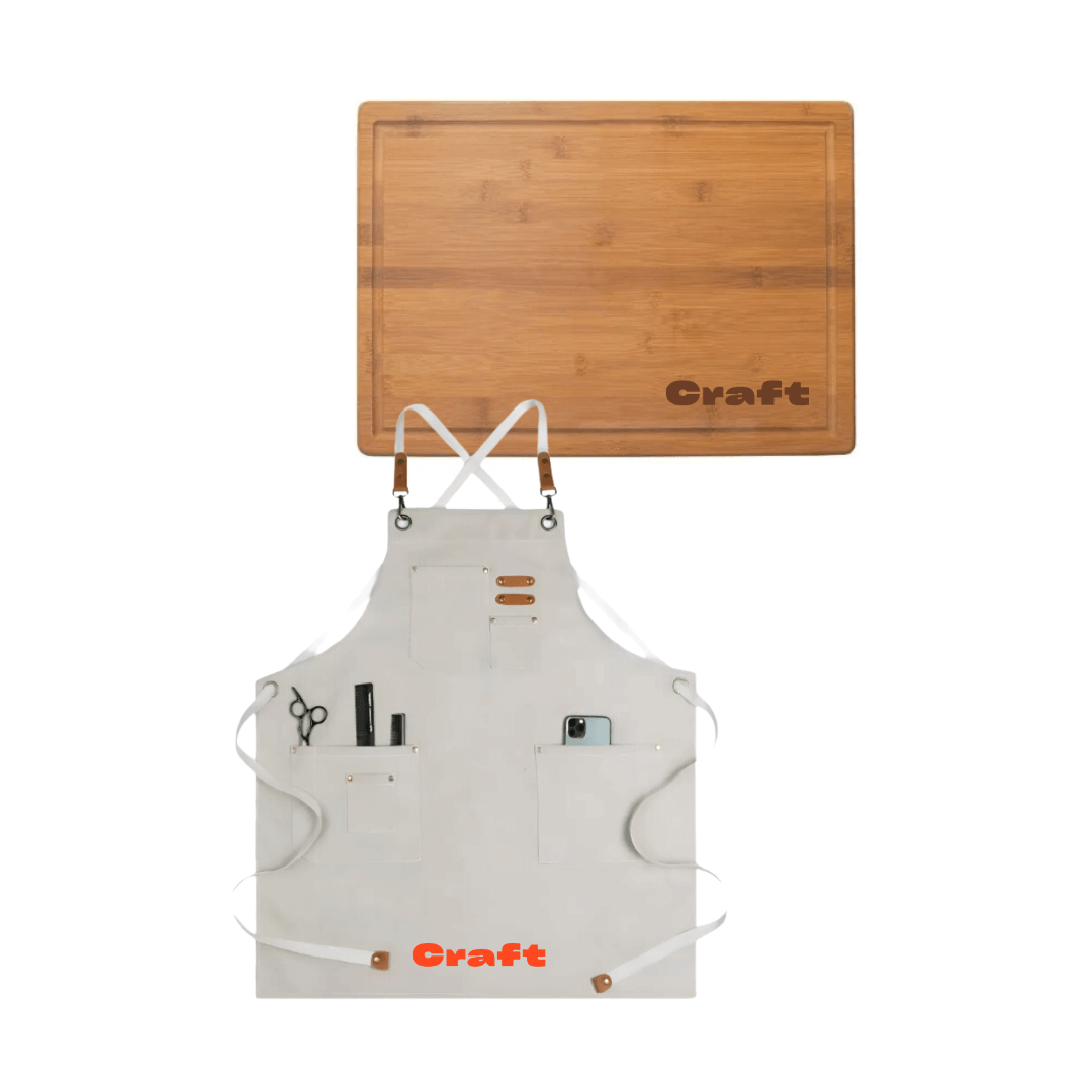 Kit asado 4.0 Tabla + Delantal para asado